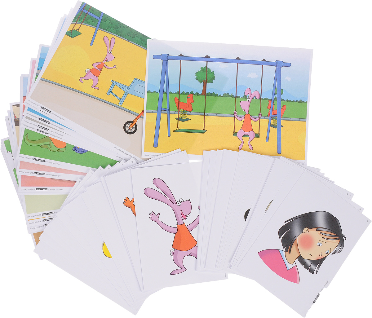 Hooray! Let's Play! - B Card-Sets (Flashcards+Story Cards)