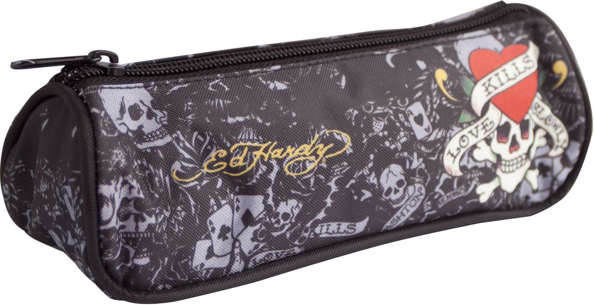 Universal Пенал Ed HardyZTJ-NN-1 Universal Пенал Ed HardyZTJ-NN-1Стильный треугольный пенал на молнии от Universal Ed Hardy - это супермодный аксессуар для вашего ребенка, который надежно сохранит все мелкие школьные принадлежности в целости и сохранности, защитив их от влаги. Аксессуар изготовлен из износостойкой, водонепроницаемой ткани, поэтому служить будет долго. Изделие декорировано стильным принтом (сублимированной печатью). Такой пенал от Universal Ed Hardy всегда поместиться в рюкзак вашего ребенка и займет нужное место среди его школьных аксессуаров.
