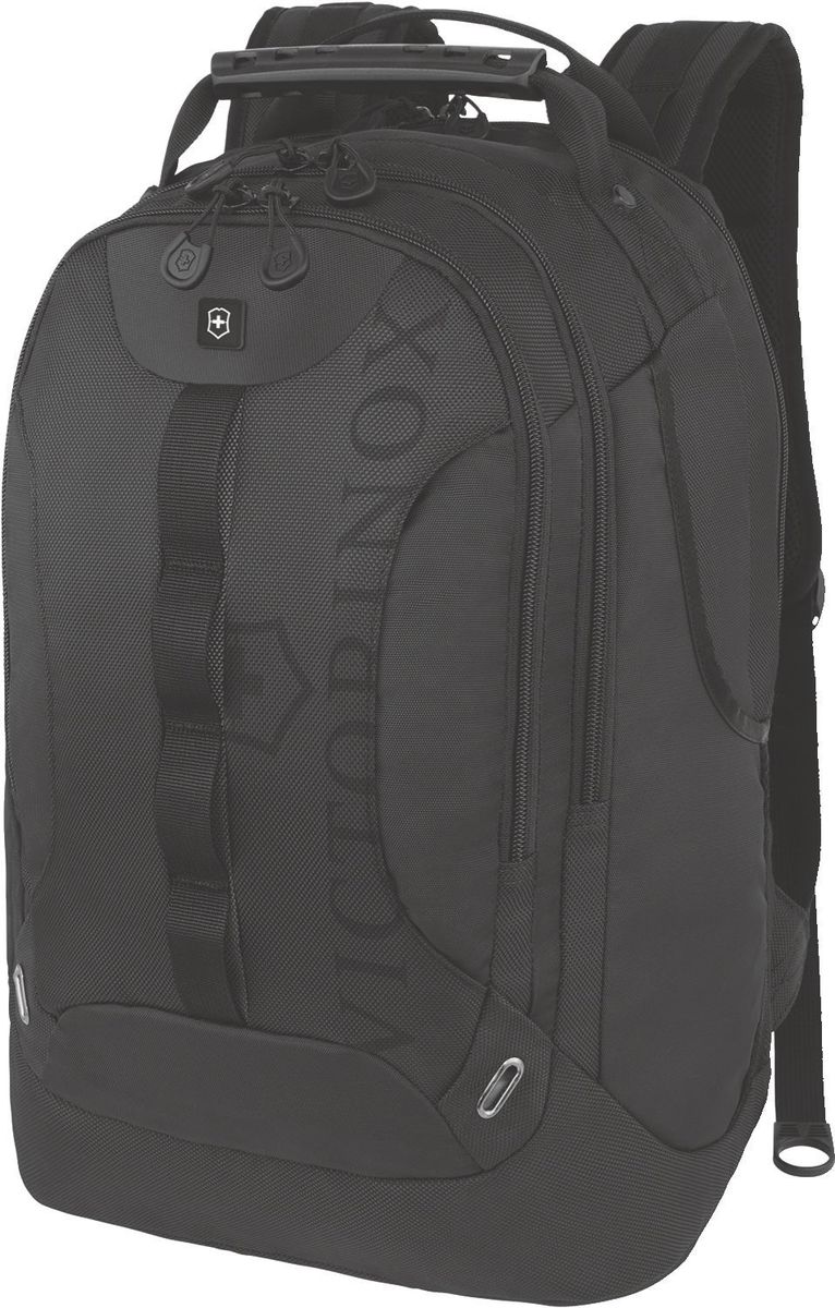 Рюкзак Victorinox VX Sport Trooper 16, цвет: черный. 3110530131105301 Рюкзак Victorinox VX Sport Trooper 16, цвет: черный. 3110530131105301Оригинальный швейцарский армейский нож «Swiss Army» был создан в 1897 году в небольшой деревушке Ибах в Швейцарии.С тех пор продукция,выпускаемая под маркой «Victorinox» с ее узнаваемым логотипом в виде креста на щите,по праву считается эталоном отличного качества,высокой функциональности,инновационных технологий и культового дизайна.Наша преданность принципам в течение последних 130 лет позволила нам создавать продукты,которые являются выдающимися не только по дизайну и качеству,но которые также являются надежными спутниками в больших и маленьких жизненных приключениях.Сегодня мы с гордостью представляем линейку сумок,чемоданов и дорожных аксессуаров,которые наилучшим образом воплощают в себе данные принципы,а также сочетают в себе черты нашего лучшего классического стиля.Коллекция VX Sport сочетает в себе культовый дизайн и прочную конструкцию.Основанные на многогранной функциональности,которая присуща оригинальному швейцарскому ножу,рюкзаки этой коллекции обеспечивают защиту современным технологическим устройствам и многофункцилнальную организацию вещей таким образом,что вы будете готовы к любой ситуации.Коллекция VX Sport обеспечит длительный комфоорт и долговечность.Прототип модели прошел целых 30 основательных и строгих испытаний,в ходе которых проводилась симуляция самых экстремальных сценариев и условий внешней среды,возможных в реальной жизни.Жесткий режим проводимых тестов гарантирует точность,прочность и износоустойчивость,т.е. все признаки высокого качества и эксплуатационных характеристик,которые покупатель ожидает от продукции «Victorinox».Далее каждое изделие проходит тщательный контроль сертифицированным техническим специалистом.В результате мы можем безоговорочно отвечать за качество нашей продукции и гарантировать отсутствие заводского брака в каждом изделии нашего производства в течение всего гарантийного срока.На тот маловероятный случай,если в приобретенном вами изделии возникает дефект функционального характера,на который распространяется гарантийные обязательства производителя,мы располагаем международной сетью Авторизованных центров ремонтного обслуживания.На изделия коллекции VX Sport распространяется международная ограниченная 10-летняя гарантия.Мы хотим,чтобы вы остались довольны приобретенным вами изделием!Ни о чем не беспокойтесь:мы уже обо всем позаботились!ХАРАКТЕРИСТИКИ И СВОЙСТВАМягкое отделение для ноутбука диагональю 16 (41см) с гладкой, устойчивой к механическим повреждениям подкладкой Мягкий карман для портативного электронного устройства диагональю 10 (25 см) с гладкой, устойчивой к механическим повреждениям подкладкойВнешняя организационная секция включает в себя карман на молнии по всей длине, карман для хранения электроники, карман для хранения периферийных устройств, сетчатый карман для документов, удостоверяющих личность, петлю для ручки и карабин для ключейФронтальная сторона включает в себя скрытый карман на молнии и многофункциональные боковые карманы, идеально подходящие для бутылки с водой или зонтикаМягкие регулируемые плечевые ремни Мягкая задняя стенка с продуваемыми воздушными каналами обеспечивает максимальный комфорт, предотвращая запотевание спиныЗадний рукав для продевания через телескопическую ручку чемоданов позволяет одновременно перемещать два и более предметов багажа