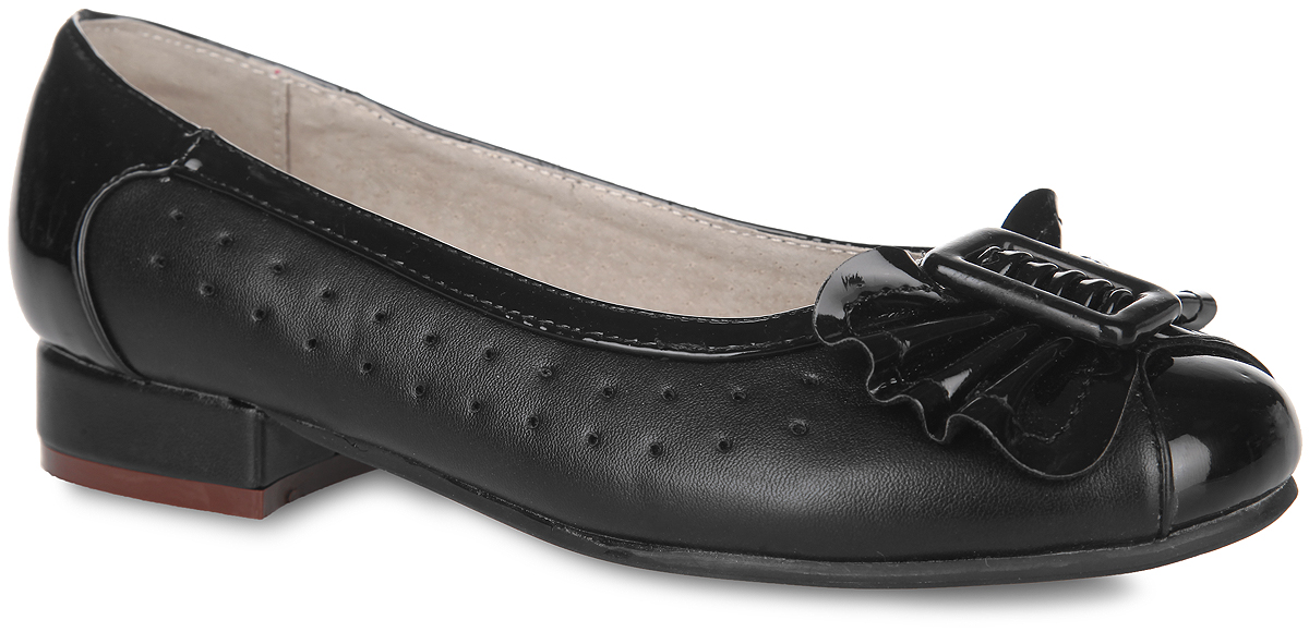 Туфли для девочки Аллигаша, цвет: черный. 13-344. Размер 32