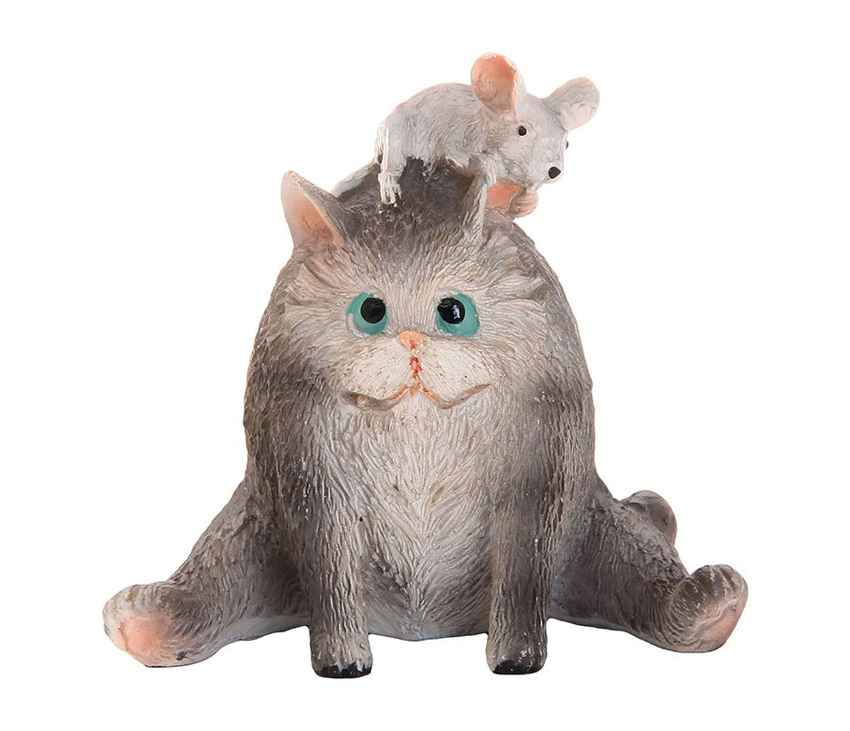 Фигурка декоративная Elan Gallery Котик с мышкой, высота 6,5 см700012 Фигурка декоративная Elan Gallery Котик с мышкой, высота 6,5 см700012Декоративные фигурки - это отличный способ разнообразить внутреннее убранство вашего дома. Декоративная фигурка с изображением котика с мышкой станет прекрасным сувениром, который вызовет улыбку и поднимет настроение.Фигурка выполнена из полистоуна.Размер статуэтки: 7 х 5 х 6,5 см.