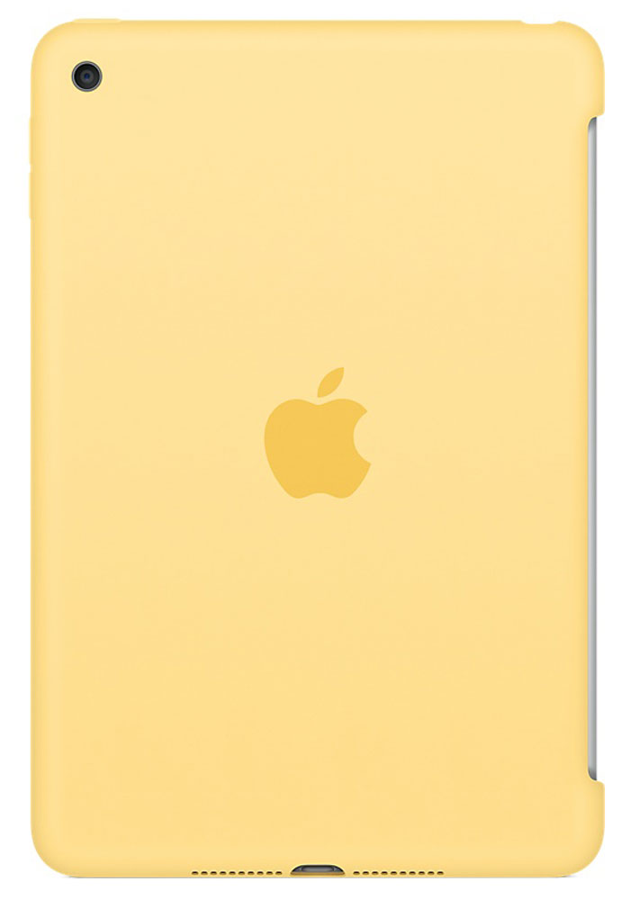 Apple Silicone Case чехол для iPad mini 4, YellowMM3Q2ZM/A Apple Silicone Case чехол для iPad mini 4, YellowMM3Q2ZM/AСиликоновый чехол защищает заднюю поверхность iPad mini 4 и идеально совместим со Smart Cover, чтобы ваше устройство было в безопасности с обеих сторон. Чехол с гладкой силиконовой поверхностью очень приятен на ощупь и надёжно оберегает iPad mini 4, сохраняя его корпус таким же тонким и изящным.