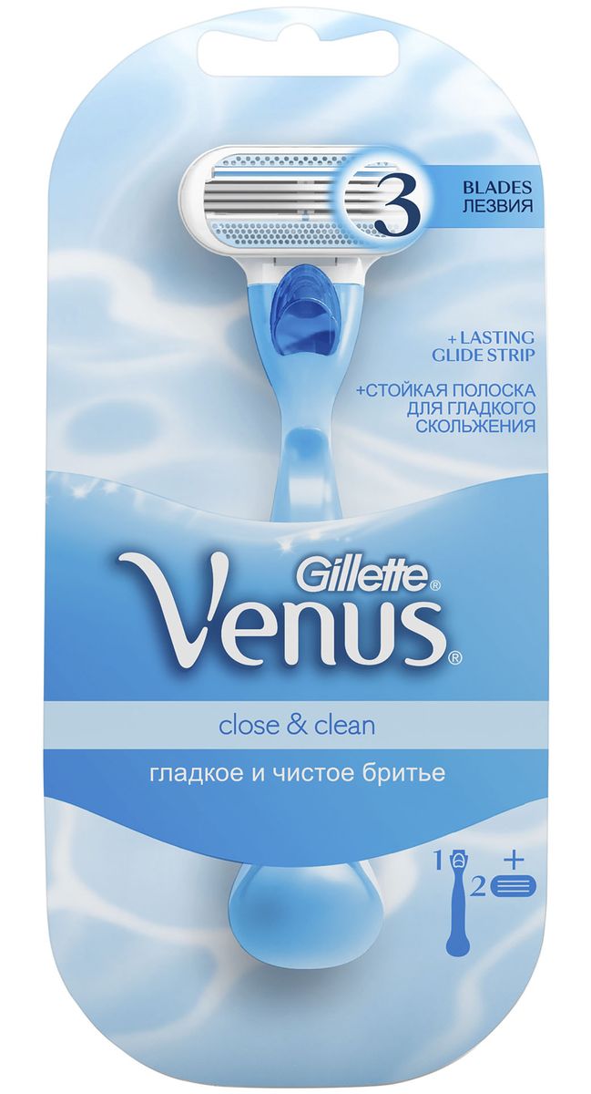 Venus Бритва с 2 сменными кассетамиVNS-80244215 Venus Бритва с 2 сменными кассетамиVNS-80244215Почувствуй себя богиней!Гладкость и комфорт.Бритва со сменными кассетами для женщин.Всего одно движение для невероятно чистого бритья и шелковистой гладкости кожи.- Первая бритва с 3 лезвиями для женщин. Разработана специально с учетом особенностей женского тела.- 3 лезвия для чистого бритья. Гладкое бритье и шелковистая кожа на всех изгибах всего одним движением бритвы. - Увлажняющая полоска. Обеспечивает увлажнение и помогают защитить кожу во время бритья.- Мягкие защитные подушечки из эластомера. Нежно разглаживают кожу, обеспечивая более чистое и гладкое бритье.- Ручка SoftGrip для полного контроля. Обеспечивает невероятный контроль даже в воде.- Все сменные кассеты Venus подходят ко всем бритвам Venus.Срок хранения – 5 лет.Страна производства – Мексика.