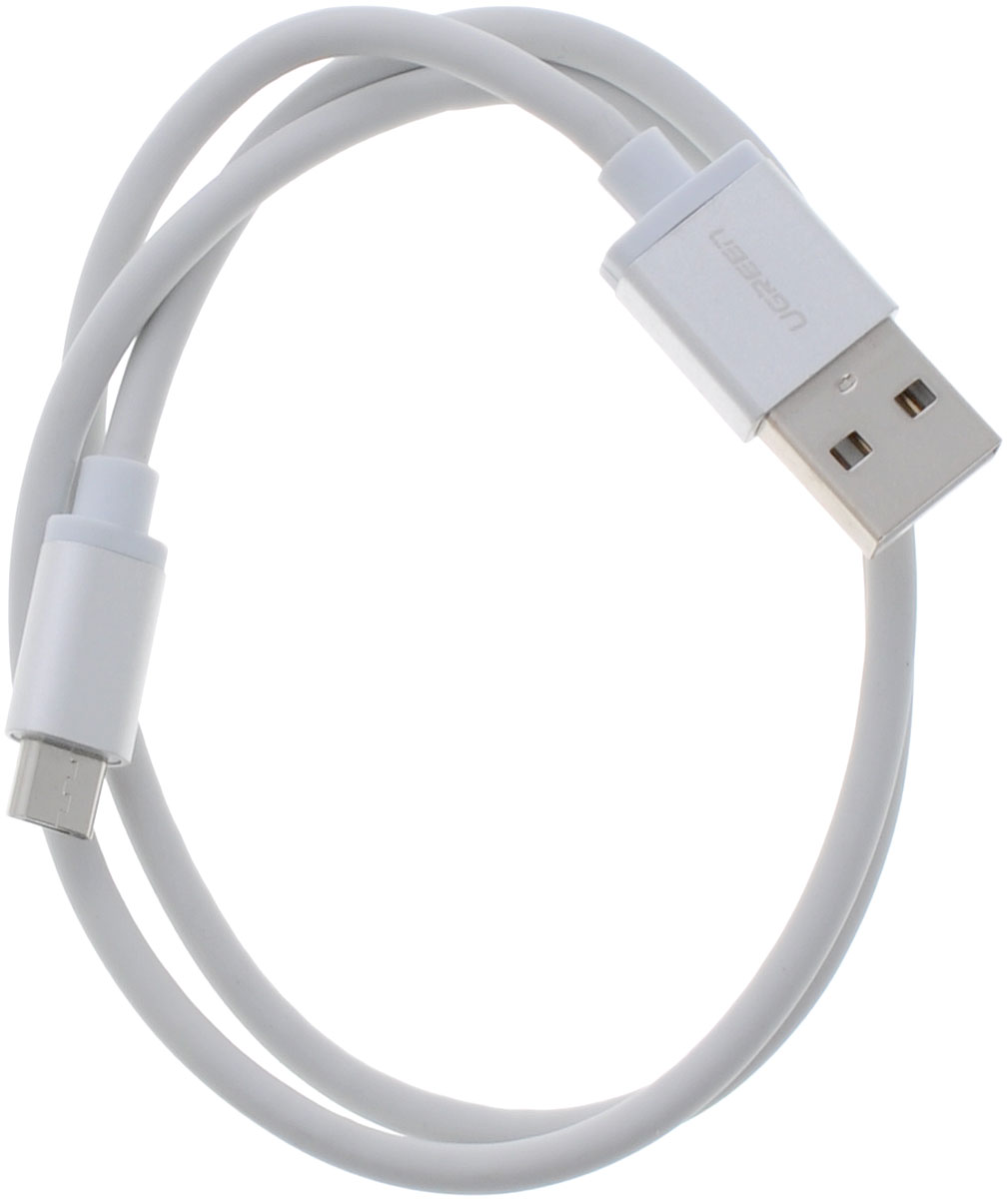 Ugreen UG-10828, White Silver кабель microUSB-USB 0.5 мUG-10828 Ugreen UG-10828, White Silver кабель microUSB-USB 0.5 мUG-10828Кабель Ugreen UG-10828 позволяет подключать мобильные устройства, которые имеют разъем microUSB к USB разъему компьютера. Подходит для повседневных задач, таких как синхронизация данных и передача файлов. Экранирование кабеля позволит защитить сигнал при передаче от влияния внешних полей, способных создать помехи.Пропускная способность интерфейса: USB 2.0 до 480 Мбит/сДиаметр проводника питания: 5V: 24 AWGДиаметр проводника передачи данных: 28 AWGТип оболочки: PVC (ПВХ)