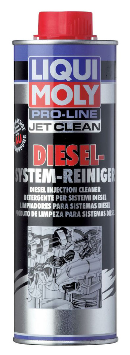 Жидкость для очистки дизельных топливных систем Liqui Moly Pro-Line JetClean Diesel-System-Reiniger, 0,5 л5154 Жидкость для очистки дизельных топливных систем Liqui Moly Pro-Line JetClean Diesel-System-Reiniger, 0,5 л5154Liqui Moly Pro-Line JetClean Diesel-System-Reiniger - это высокоэффективное соединение с присадками для чистки и ухода, предназначенное для быстрой очистки мешающих отложений в топливной системе дизельных двигателей при помощи профессионального аппарата JetClean-Gerat. Специальные присадки обеспечивают защиту от коррозии и повышают воспламеняемость. Снижает содержание СО и СН в выхлопе и уменьшает дымность. Жидкость прошла испытания на соответствие международным нормам. Очищает форсунки и топливную систему в целом от образовавшихся отложений. Устраняет закоксовку колец, поднимает компрессию. Предотвращает образование нагара и отложений на иглах форсунок. Оптимизирует процесс сгорания, таким образом, двигатель снова приобретает мощность и приемистость.Очищает дизельные топливные системыУдаляет отложения на впрыскивающих форсункахПовышает воспламеняемость дизельного топливаПредотвращает детонацию при неполной нагрузкеОбладает антикоррозионным действиемОбеспечивает оптимальное сжиганиеСнижает выброс вредных веществПовышает экономичность и эксплуатационную надежностьОбеспечивает быстрое устранение проблем.Основа: присадки/несущая жидкость.Товар сертифицирован.