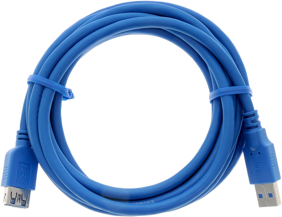 Greenconnect Premium GC-U3A02, Blue кабель-удлинитель 3 мGC-U3A02-3m Greenconnect Premium GC-U3A02, Blue кабель-удлинитель 3 мGC-U3A02-3mКабель-удлинитель Greenconnect Premium GC-U3A02 позволит увеличить расстояние до подключаемого устройства. Может быть использован с различными USB девайсами. Кабель имеет двойное экранирование (сочетание фольгированной и общей оплетки), что позволяет защитить сигнал при передаче от влияния внешних полей, способных создать помехи.Скорость передачи данных: до 5 Гбит Обратная совместимость с USB 2.0/1.1Тип оболочки: PVC (ПВХ)
