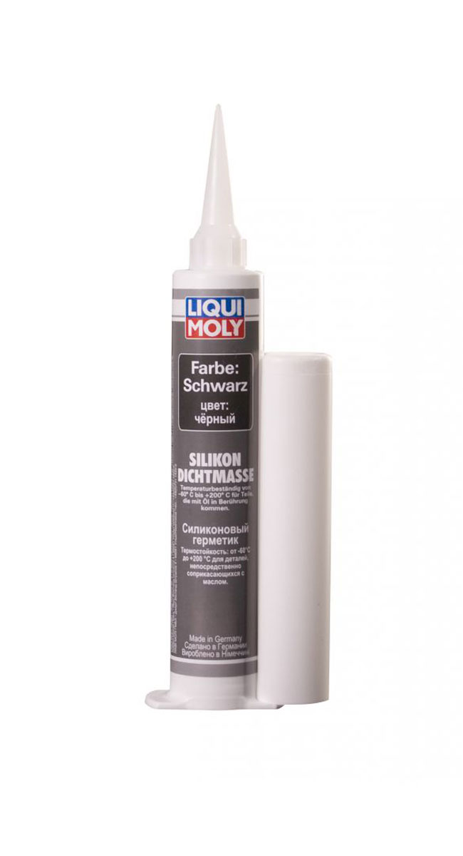 Герметик силиконовый LiquiMoly Silicon-Dichtmasse, цвет: черный, 0,08 л7639 Герметик силиконовый LiquiMoly Silicon-Dichtmasse, цвет: черный, 0,08 л7639Черный силиконовый герметик-формирователь прокладок для основной и дополнительной герметизации автомобильных агрегатов.