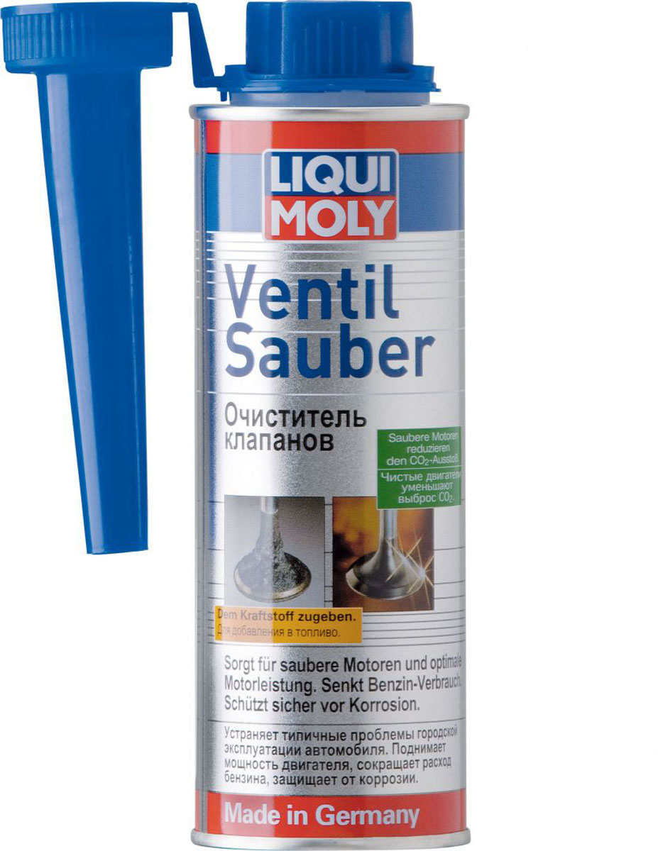 Очиститель клапанов LiquiMoly Ventil Sauber, 250 мл1989 Очиститель клапанов LiquiMoly Ventil Sauber, 250 мл1989Средство для очистки клапанов. Максимально эффективно избавляет клапаны от нагара и отложений. Оптимально очищает от отложений всю систему впрыска, в том числе камеру сгорания.