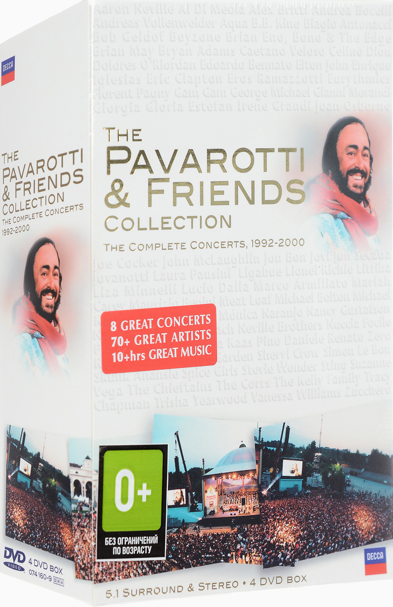 Фото The Pavarotti & Friends Collection: The Complete Concerts, 1992-2000 (4 DVD). Покупайте с доставкой по России