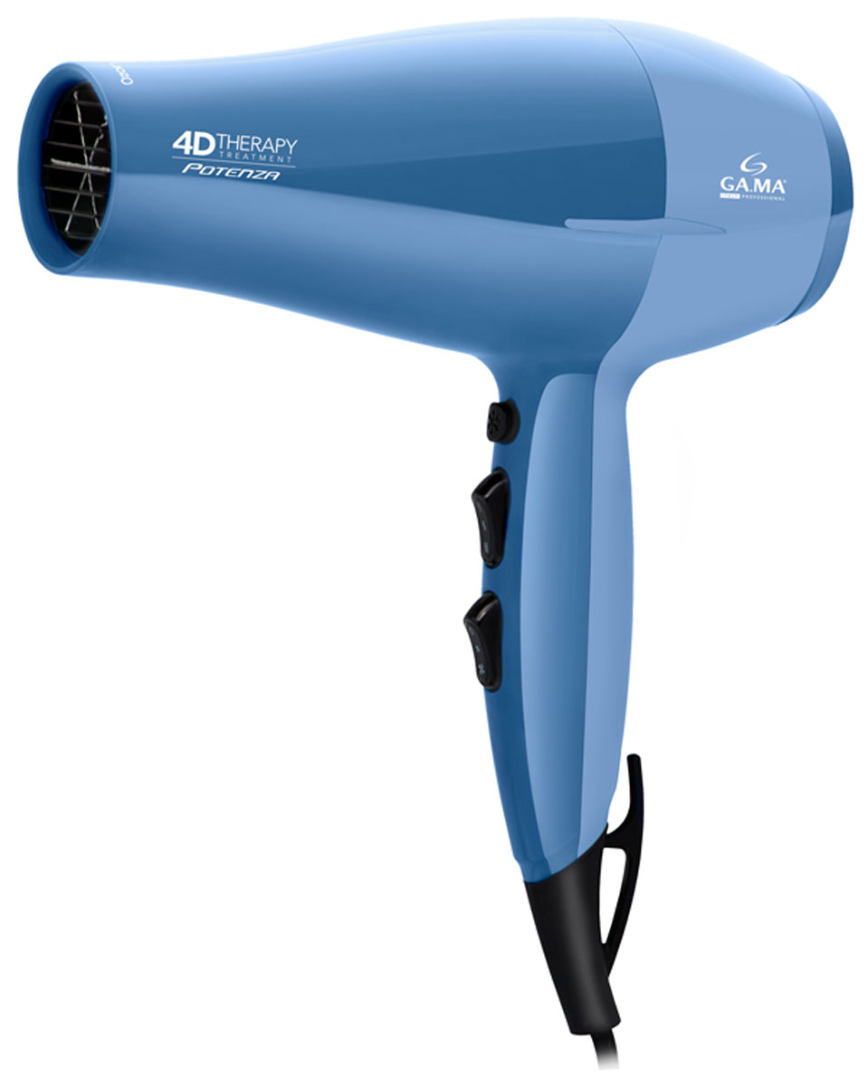 GA.MA Potenza Ion 4D Therapy фенA21.POTENZAION.4D GA.MA Potenza Ion 4D Therapy фенA21.POTENZAION.4DФен GA.MA Potenza Ion 4D Therapy сочетает в себе технологию непрерывной ионизации Ion Plus, снимающую статическое электричество, с действием технологии Ozone 3. Эта новейшая технология очищает поры головы, устраняя жир и загрязнения, и способствует лучшему потоку кислорода к корням волос. Таким образом, использование фена дает 4 важных преимущества вашим волосам: снятие статического электричества, блеск, восстановление, антивозрастной эффект. Ваши волосы становятся более сильными и восстановленными от корней до самых кончиков. Кроме всего прочего, этот фен очень легкий и абсолютно комфортный в использовании.