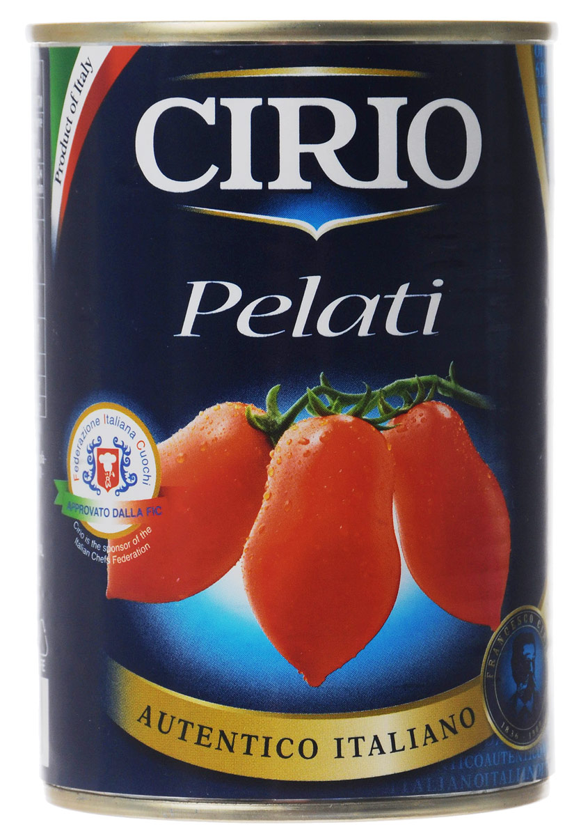 Cirio Pelati томаты очищенные целые, 400 г0470001 Cirio Pelati томаты очищенные целые, 400 г0470001Cirio Pelati- очищенные целые томаты в томатном соке. Произведенные в солнечной Италии, эти плоды сохранили свои сочность и аромат.
