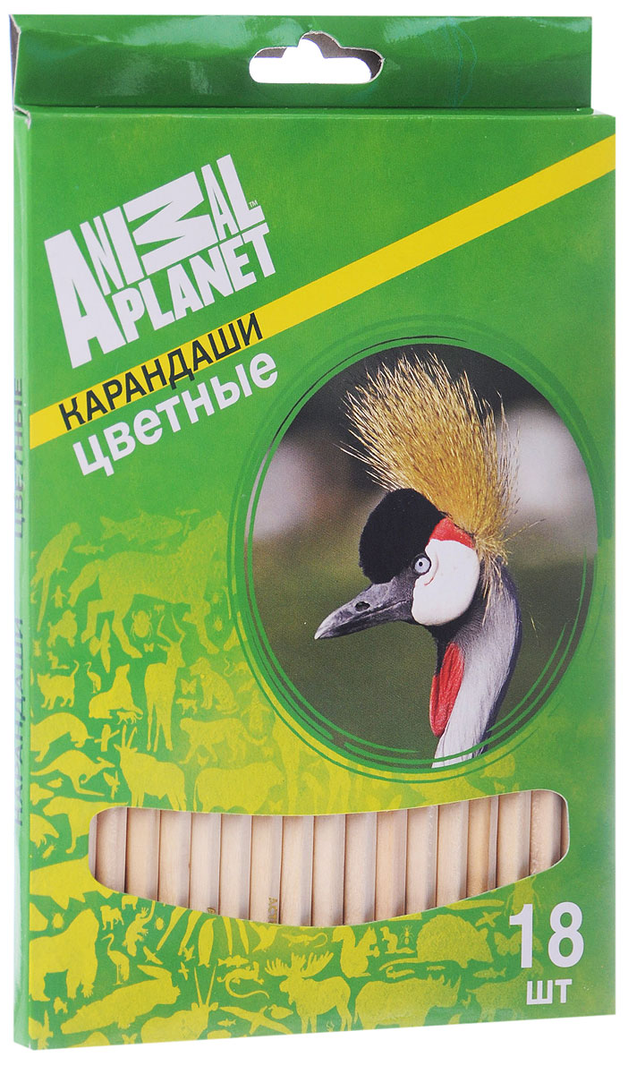 Action! Набор цветных карандашей Animal Planet Птицы 18 цветов