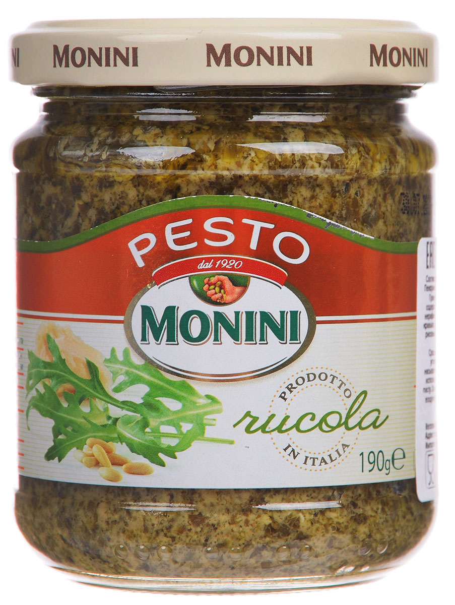 Monini Pesto Alla Rucola соус песто рукола, 190 г sacla pesto genovese tofu bio с тофу песто соус по генуэзски био 190 г
