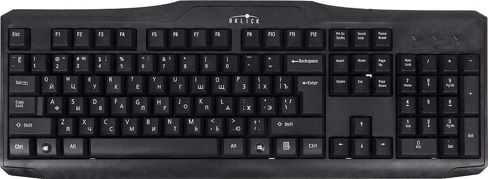 Oklick 170M (USB), Black клавиатура