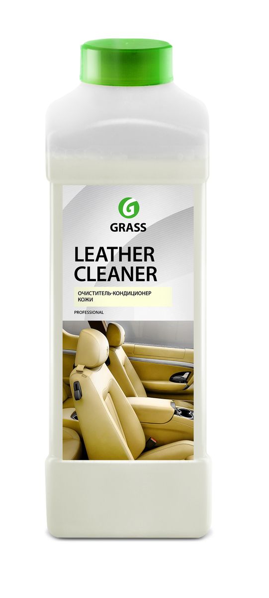 Очиститель-кондиционер кожи Grass Leather Cleaner, 1 л131100 Очиститель-кондиционер кожи Grass Leather Cleaner, 1 л131100Очиститель Grass Leather Cleaner предназначен для очистки изделий из натуральной и искусственной кожи любых оттенков. Придает блеск, восстанавливает структуру. Насыщенный глицерином, увлажняет кожу, предохраняя от пересыхания и растрескивания. Защищает от ультрафиолетовых лучей и преждевременного старения. Имеет приятный аромат. Быстро впитывается, не оставляя разводов и пятен. Подходит для чистки и обновления салона автомобиля, а также в быту для кожаной мебели, обуви, одежды и сумок.Товар сертифицирован.