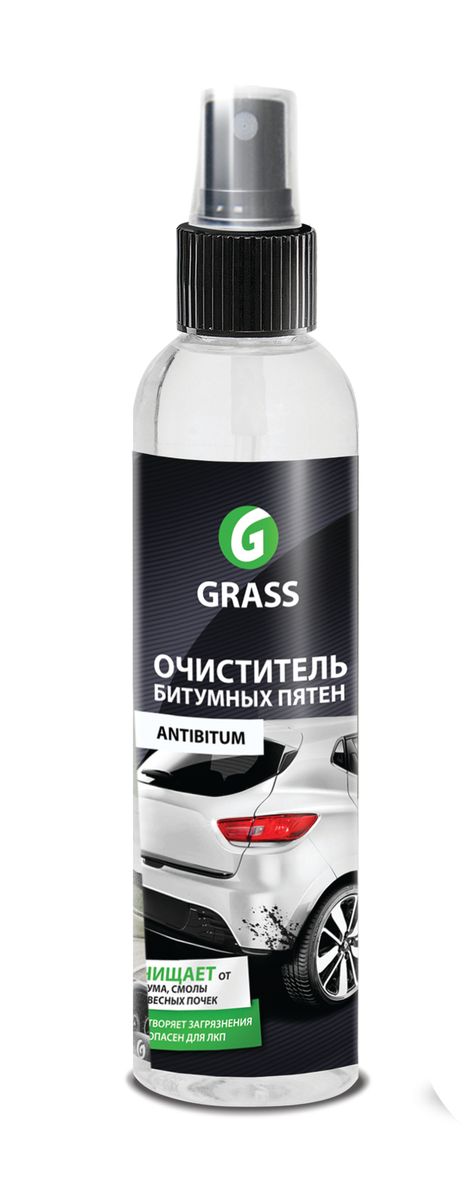 Очиститель битумных пятен Grass Antibitum, 250 мл155250 Очиститель битумных пятен Grass Antibitum, 250 мл155250Очиститель битумных пятен Grass Antibitum предназначено для удаления нефтепродуктов, смол, битумных пятен, следов резины и других дорожно-нефтяных загрязнений, а также пятен жира, чернил, граффити, маркера, остатков жевательной резинки с различных поверхностей. Не смешивать с водой.Товар сертифицирован.