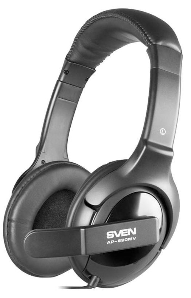 Sven AP-690MV наушники с микрофономSV-0410690MV Sven AP-690MV наушники с микрофономSV-0410690MVСегодня многие владельцы наушников и гарнитур негласно пропагандируют идею: «уши» должно быть видно! Это связано и с преимуществом конструкции закрытых амбушюров, и эффектом шумоподавления, и со стильным дизайном, который ни в коем случае не стоит скрывать. Ориентируясь на данную тенденцию, компания Sven представила модель наушников с микрофоном Sven AP-690MV. Регулируемое оголовье устройства обеспечивает удобную посадку гарнитуры на голове. Поворотный держатель позволяет установить микрофон на оптимальном для пользователя расстоянии. Управление громкостью в модели Sven AP-690MV осуществляется с помощью регулятора на кабеле.В устройстве выполнена система пассивного шумоподавления (Sven PNC). Это значит, что внешние звуки просто отсекаются и не оттеняют воспроизводимый аудиоконтент. Будь то музыка, фильм, разговор по мессенджеру или видеоконференция – звучание всегда будет очень чистым и детальным.Дизайн моделей выполнен в урбанистическом стиле и, несомненно, приглянется молодому поколению. За счет своей формы, материалов исполнения и веса устройство почти не ощущаются на голове даже после нескольких часов работы. Sven AP-690MV – под стать профессиональным геймерским гарнитурам. За счет мягких амбушюров создается впечатление, что слева и справа к ушам приложили по подушке. Осталось закрыть глаза и расслабиться.