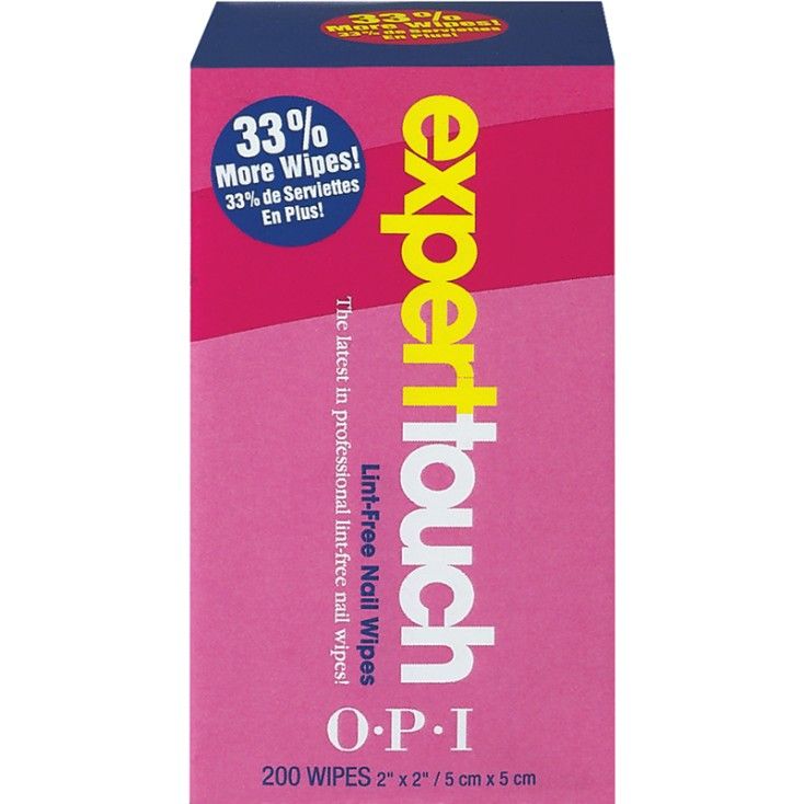 OPI Салфетки для ногтей без ворсинок, 200 штAC810 OPI Салфетки для ногтей без ворсинок, 200 штAC810Гидроскопичные салфетки без ворсинок применяются для снятия лака с ногтей, а так же для снятия дисперсионного слоя в процессе гелевого моделирования.