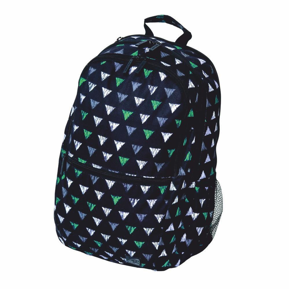 Walker Ранец школьный Snap Classic Twisted Triangles42134/123 Walker Ранец школьный Snap Classic Twisted Triangles42134/123Ранец Walker Snap Classic Twisted Triangles - это современный многофункциональный молодежный ранец, который выполнен из прочного износостойкого материала высокого качества. Ранец имеет три основных отделения, закрывающиеся на молнии. Внутри переднего отделения находится органайзер для мелких предметов, включающий в себя 6 открытых накладных карманов и один сетчатый карман на молнии. В среднем отделении имеется большой открытый накладной карман для планшета или небольшого ноутбука. Спереди расположен внешний карман на молнии, по бокам рюкзака - два сетчатых кармана на резинках.Ранец оснащен удобной текстильной ручкой для переноски. Уплотненная спинка и лямки помогают лучше распределить нагрузку и сохранить форму рюкзака независимо от его наполнения. Мягкие широкие лямки позволяют легко и быстро отрегулировать рюкзак в соответствии с ростом.