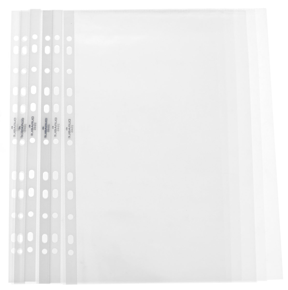Durable Файл-вкладыш с перфорацией цвет прозрачный 10 шт 2646-192646-19 Durable Файл-вкладыш с перфорацией цвет прозрачный 10 шт 2646-192646-19Файл-вкладыш Durable отлично подойдет для подшивки документов в архивные папки без перфорирования дыроколом.Выполнен из особо прочного материала, предназначен для документов формата А4 и А4+. Файл вмещает до 40 листов, имеет прочный шов. Мультиперфорация совместима с папками на 2 и 4 кольцах.В упаковке 10 файлов-вкладышей.Толщина файла: 60 мкм.