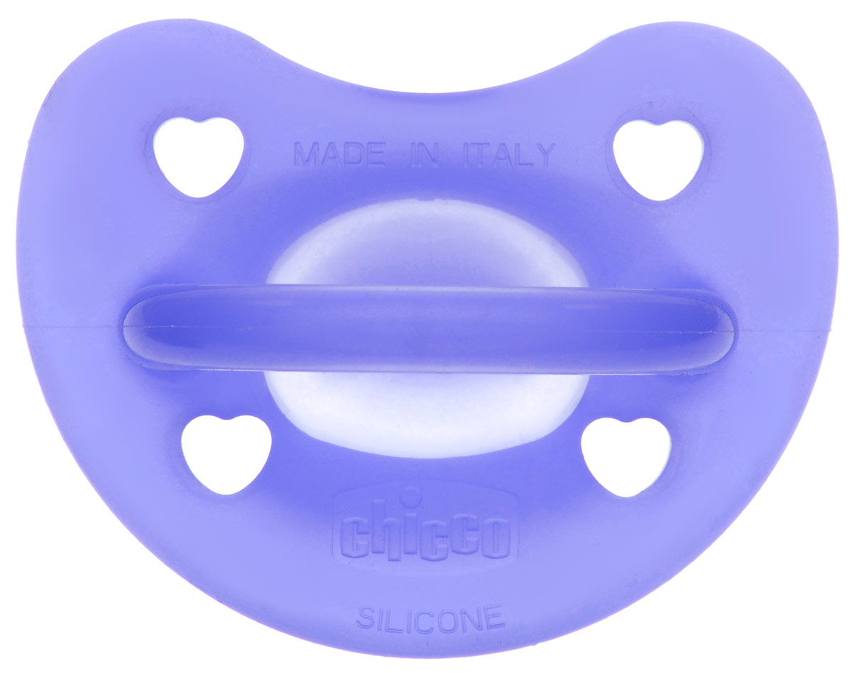Chicco Пустышка силиконовая ортодонтическая Physio Soft от 6 до 12  месяцев цвет фиолетовый