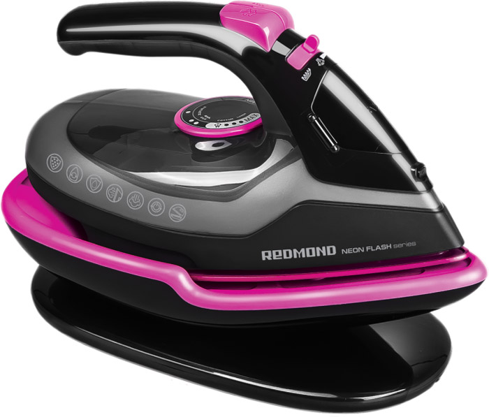 Redmond RI-C234, Pink утюг беспроводнойRI-C234_Pink Redmond RI-C234, Pink утюг беспроводнойRI-C234_PinkБеспроводной утюг Redmond RI-C234 - это ультрасовременное устройство для глаженья с простым и комфортным управлением, системой автоматического отключения, функцией самоочистки, надёжной защитой от накипи и протекания и возможностью автономной работы до 25 секунд.Данная модель имеет уникальный беспроводной режим работы. Теперь можно полностью сконцентрироваться на невероятно лёгком глажении и отпаривании.Высококачественная керамическая подошва с уникальным рельефом сделает процесс взаимодействия с тканью необычайно аккуратным и едва уловимым — прибор не просто скользит по материи, а буквально парит. Практичная и компактная подставка для утюга поворачивается на 45 градусов. Оригинальная большая эргономичная ручка позволит уверенно и эффективно использовать утюг.Модель позволит применить и мощный паровой удар для устранения самой сильной помятости. Беспроводной утюг имеет несколько вариантов работы: это и сухое глаженье, и увлажнение, и постоянная подача пара. Завершает образ фантастической разработки стильная светодиодная индикация.Время автономной работы: до 25 секундАвтоотключение (при нахождении на базе): через 2 минуты