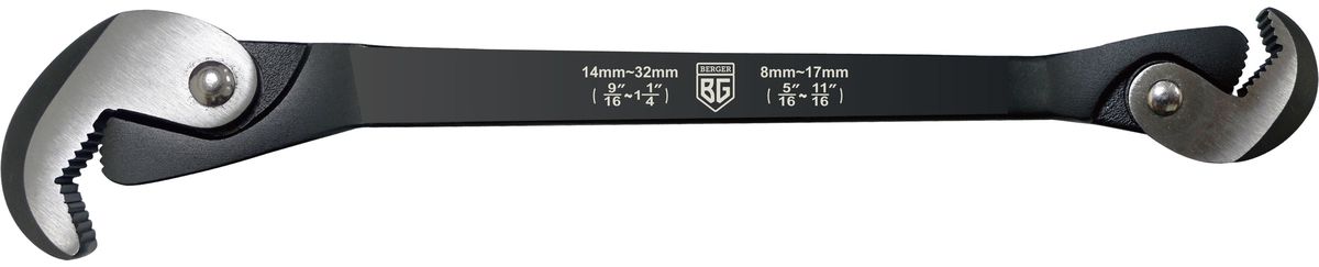 Ключ многофункциональный быстрозажимной Berger, 30 смBG-0832QW Ключ многофункциональный быстрозажимной Berger, 30 смBG-0832QWУниверсальный многофункциональный ключ Berger предназначен для работы с резьбовыми соединениями. Выполнен из высококачественной кованной стали. Подходит для крепежа размером от 8 до 32 мм.Длина инструмента: 30 см.