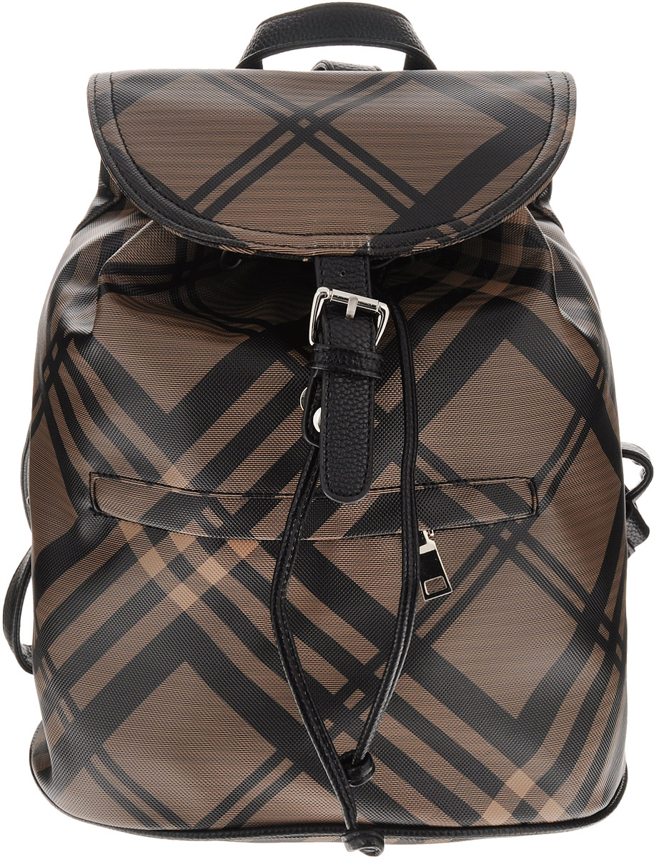 Рюкзак женский OrsOro, цвет: коричневый, черный. D-239/1