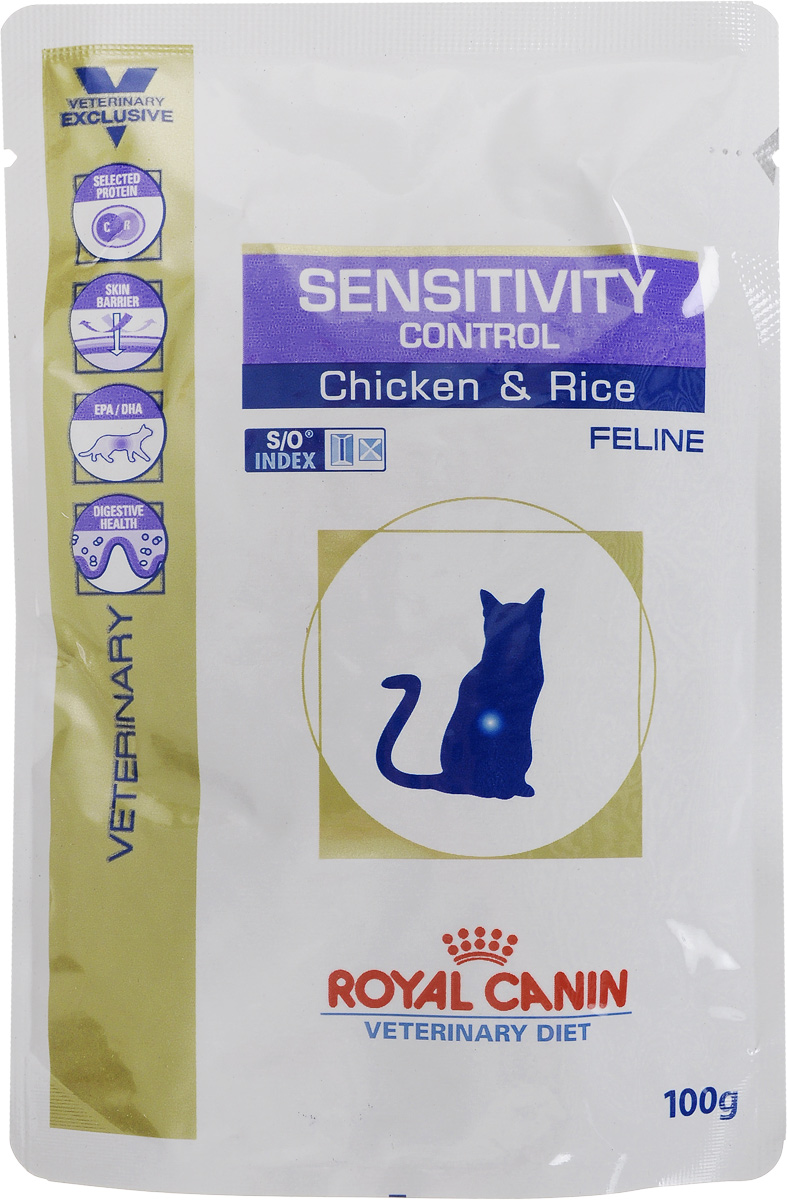 Консервы Royal Canin Sensitiviti Control для кошек с пищевой непереносимотью, курица и рис, 100 г22003 Консервы Royal Canin Sensitiviti Control для кошек с пищевой непереносимотью, курица и рис, 100 г22003Консервы Royal Canin Sensitiviti Control для кошекс пищевой непереносимостью.Диета для кошек при пищевой аллергии илинепереносимости.Показания:- Аллергия алиментарной природы, проявляющаясянарушениями со стороны кожного покрова илипищеварительного тракта.- Пищевая непереносимость.- Диарея у взрослых кошек. Противопоказания:- Беременность, лактация, рост.Длительность курса применения:Если предполагается аллергия алиментарнойприроды или непереносимость корма,гипоаллергенное питание назначается дляприменения на протяжении всей жизни животного.На данный корм можно переводить кошку сразу, безпостепенного перехода.Подходит для кормления как взрослых кошек, так икотят (обязательный контроль темпов роста).Специально отобранные белки: - Курица и рис являются единственными источникамибелка и углеводов в данной диете.Усиление барьерных функций кожи:- Сочетание никотинамида, инозитола, холина,гистидина и пантотеновой кислоты помогаетуменьшить сухость кожи и укрепляет барьерныемеханизмы кожи.EPA/DHA:Длинноцепочные Омега 3 жирные кислоты(эйкозапентаеновая и докозагексаеновая) помогаютрегулировать кожные реакции, а такжеобеспечивают целостность слизистой оболочкикишечника.Безопасность пищеварительной системы: Сочетание высокоусвояемых белков (L. I. P.* белки),пребиотиков, свекольного жома, риса и рыбьегожира обеспечиваетмаксимальную защиту пищеварительной системы.Корм не содержит пшеничной клейковины илактозы.Состав: печень курицы, мясо курицы, рис,растительная клетчатка, рыбий жир, подсолнечноемасло, минеральные вещества, таурин,фруктоолигосахариды (ФОС), DL-метионин,экстракт бархатцев прямостоячих (источниклютеина), микроэлементы (в хелатныхформах), витамины.Содержание питательных веществ (на 100 г): белки7,2 г, жиры 6,5 г, углеводы 3,65 г, клетчатка пищевая1,15 г, клетчатка общая 1 г, Омега 6 1,5 г, Омега 30,23 г, EPA+DHA 0,12 г, кальций 0,2 г, фосфор 0,19г, натрий 0,17 г, калий 0,16 г, витамин D 34 ME. Питательные вещества (на 100 г): Витамин E 12,5мг, витамин C 6 мг, таурин 130 мг, лютеин 0,13 мг.Минеральные вещества:кальций 2,3%, фосфор 1,82%, магний 0,08%, натрий 1%, калий 0,9%, хлор 1,1%, железо 11 мг, медь 1,4мг, цинк 13,6 мг, селен 0,04 мг.Энергетическая ценность (на 100 г): 99,2 ккал. Товар сертифицирован.