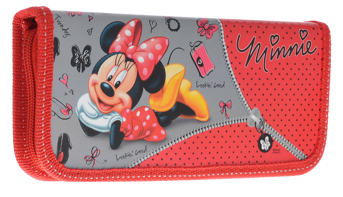 Disney Пенал односекционный Minnie29144 Disney Пенал односекционный Minnie29144Пенал Disney Minnie станет не только практичным, но и стильным школьным аксессуаром вашей школьницы.Пенал выполнен из прочного ламинированного картона и закрывается на застежку-молнию. Состоит из вместительного отделения, в котором без труда поместятся все необходимые в школе канцелярские принадлежности.Внутри отделения находится 11 эластичных креплений для канцелярских принадлежностей. Для обеспечения дополнительной износоустойчивости, пенал с закругленными уголками отделан лентой из полиэстера по краю. Такой пенал станет незаменимым помощником для школьника, с ним ручки и карандаши всегда будут под рукой и больше не потеряются.