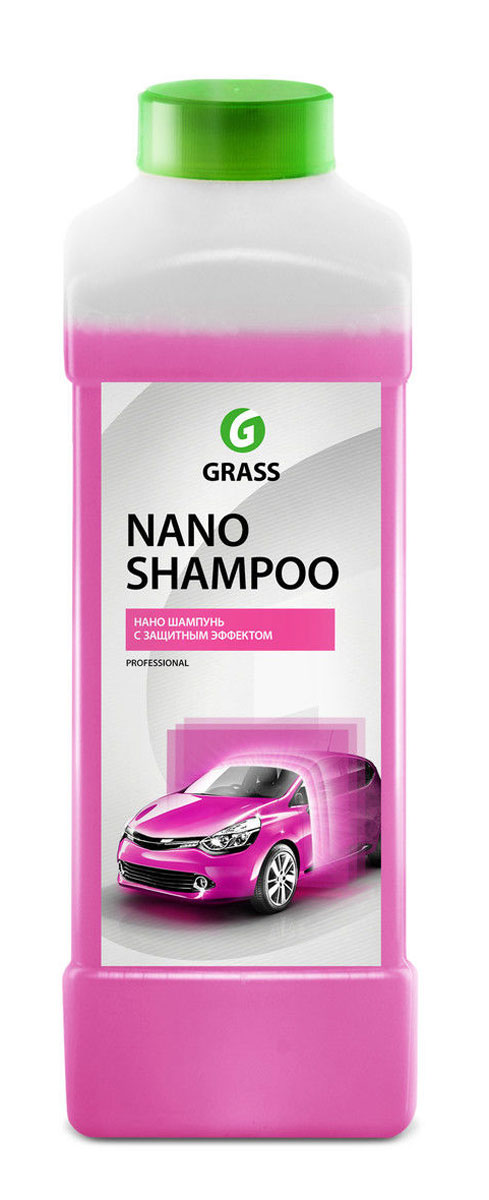 Наношампунь Grass Nano Shampoo, 1 лRC-100BWC Наношампунь Grass Nano Shampoo, 1 лRC-100BWCНаношампунь Grass Nano Shampoo - это высокопенный шампунь, который моет изащищает лакокрасочное покрытие автомобиля. Восстанавливает и придает блесклакокрасочному покрытию, создает тонкую пленку, защищающую кузов от воды,грязи, обледенения. Обработанная поверхность дольше остается чистой и легкомоется. Держится на кузове до 30 дней.Для нанесения с помощью пенокомплекта (1 л) потребуется 100 мл концентрата.Для ручной мойки необходимо развести концентрат из расчета 50 мл на 10 лтеплой воды. Товар сертифицирован.