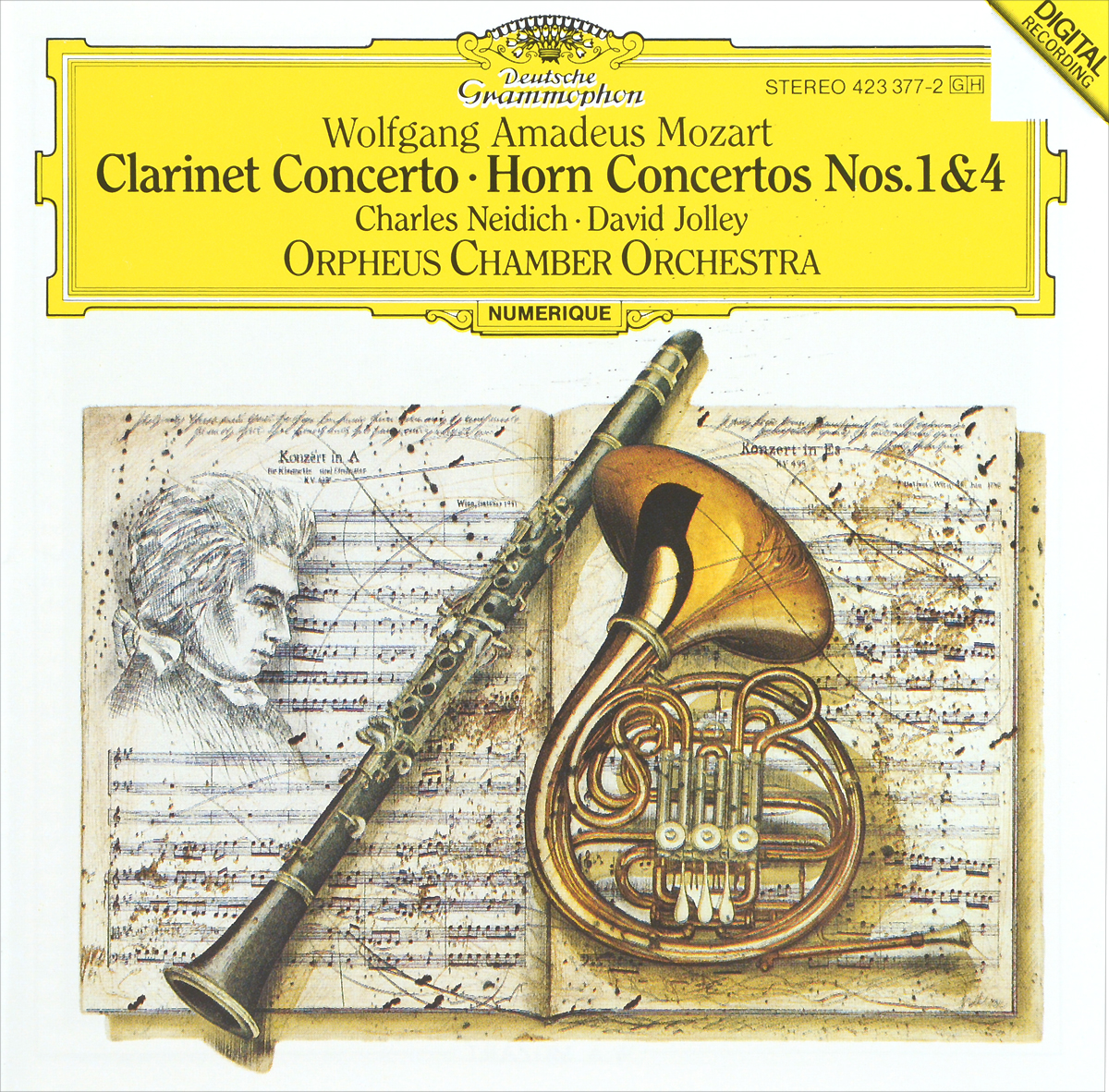 Charles Neidich. David Jolley. Wolfgang Amadeus Mozart. Clarinet Concerto / Horn Concertos Nos. 1 & 4