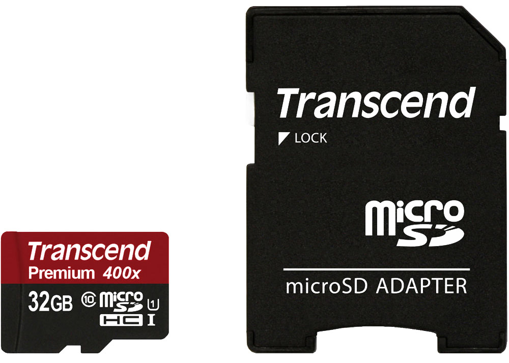 Transcend Premium microSDHC Class 10 UHS-I 400x 32GB карта памяти с адаптером