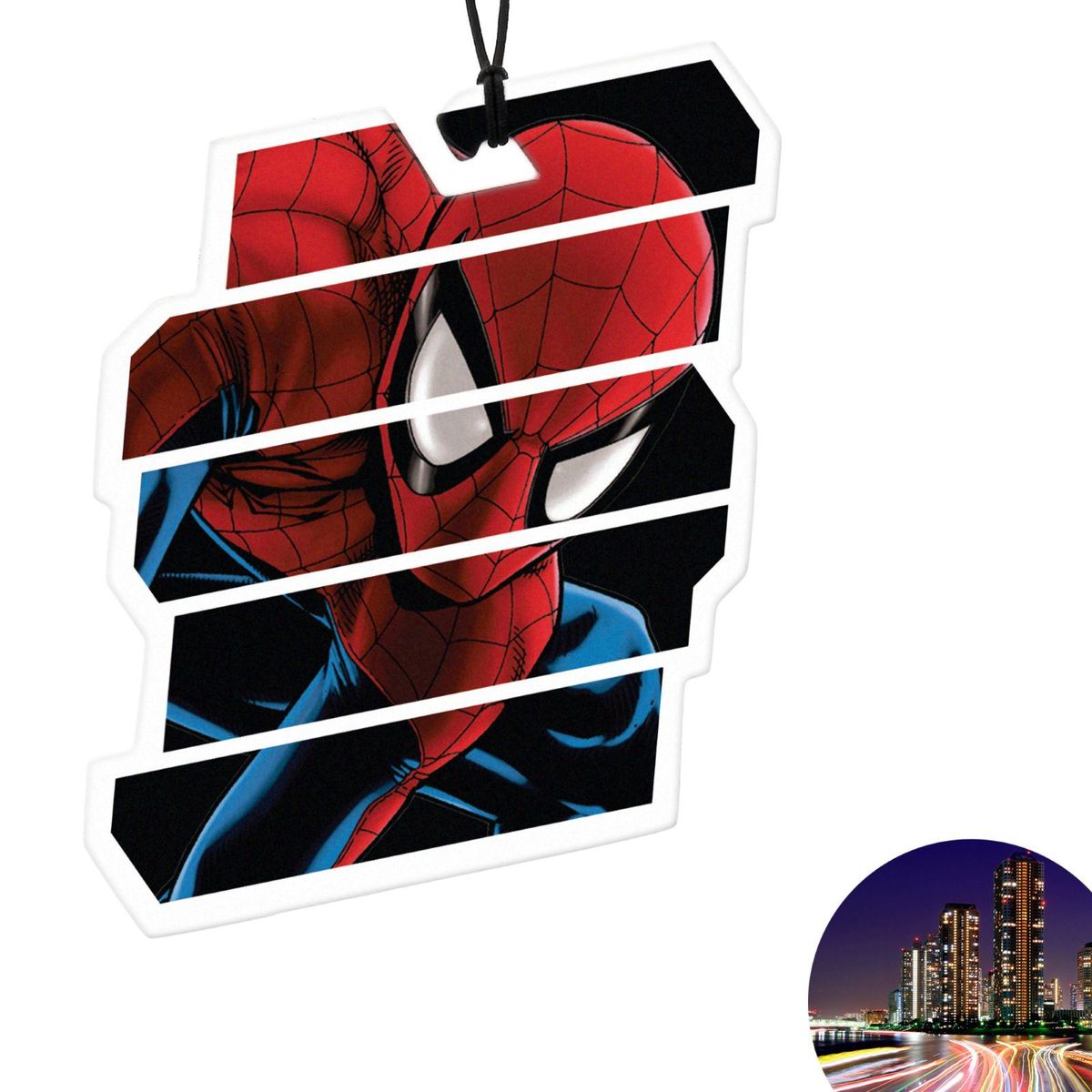 Ароматизатор автомобильный Marvel Spiderman 1. Ночной мегаполис, 8,9 х 15,9 см1149010 Ароматизатор автомобильный Marvel Spiderman 1. Ночной мегаполис, 8,9 х 15,9 см1149010Яркость в серые городские будни и скучную езду по пробкам добавит ароматизатор Marvel Spiderman 1. Ночной мегаполис. В нем сочетаются эксклюзивный дизайн и приятный аромат. Если у вас нет автомобиля - не беда! Повесьте ароматизатор дома или на работе и наслаждайтесь чудесным благоуханием.