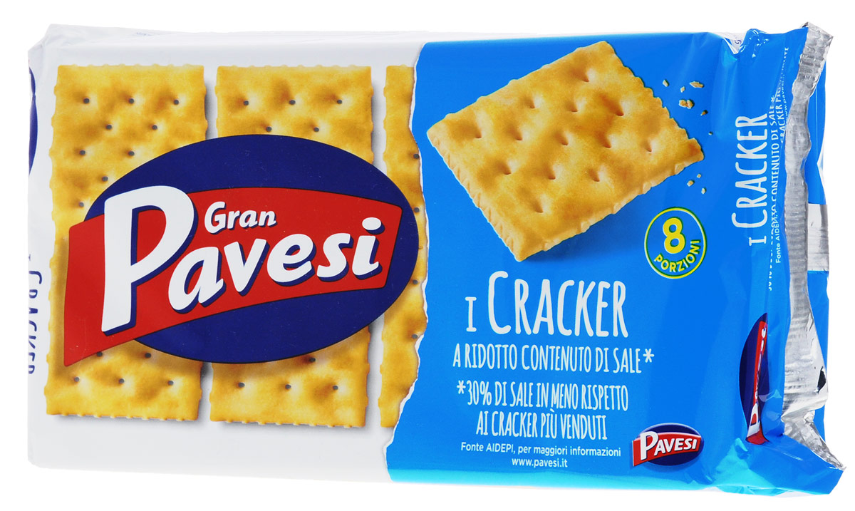 Gran Pavesi Cracker Non Salati крекер несоленый, 250 г8013355998535 Gran Pavesi Cracker Non Salati крекер несоленый, 250 г8013355998535Gran Pavesi Cracker Salati - классический хрустящий крекер с уникальной структурой и насыщенным вкусом, приготовленный по традиционным итальянским рецептам на основе высококачественных и натуральных ингредиентов. Без гидрогенизированных жиров, консервантов и красителей.