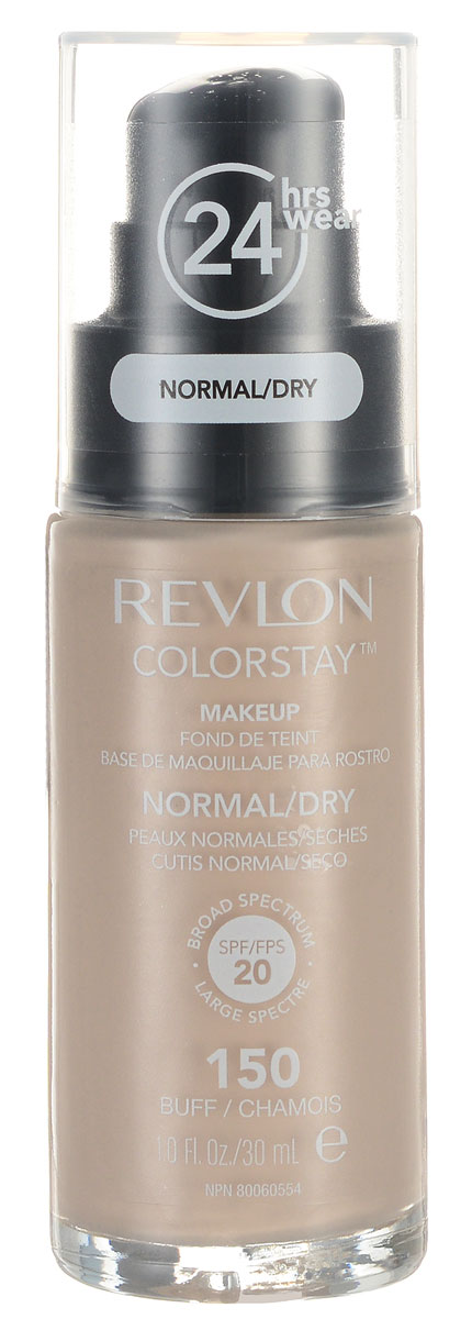 Revlon Тональный Крем для Норм-Сух Кожи Colorstay Makeup For Normal-Dry Skin Buff 150 30 мл7221553002 Revlon Тональный Крем для Норм-Сух Кожи Colorstay Makeup For Normal-Dry Skin Buff 150 30 мл7221553002Colorstay - легендарная коллекция тональных средств, выбор ведущих визажистов во всем мире! Colorstay Make Up For Normal / Dry Skin - тональный крем с удивительно легкой текстурой идеально выравнивает тон и рельеф кожи, обеспечивая ей при этом должный уровень увлажнения. Colorstay™ дарит коже приятную матовость, сохраняет макияж безупречным надолго - гарантированная стойкость в течение 24 часов! Предназначен для сухой и нормальной кожи.Наносите крем легкими разглаживающими движениями от центра к контурам с помощью кисти или пальцев, затем растушуйте на границе нанесения: у линии роста волос, в области шеи и ушей.
