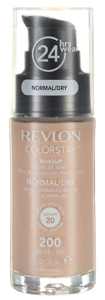 Revlon Тональный Крем для Норм-Сух Кожи Colorstay Makeup For Normal-Dry Skin Nude 200 30 мл7221553004 Revlon Тональный Крем для Норм-Сух Кожи Colorstay Makeup For Normal-Dry Skin Nude 200 30 мл7221553004Colorstay - легендарная коллекция тональных средств, выбор ведущих визажистов во всем мире! Colorstay Make Up For Normal / Dry Skin - тональный крем с удивительно легкой текстурой идеально выравнивает тон и рельеф кожи, обеспечивая ей при этом должный уровень увлажнения. Colorstay™ дарит коже приятную матовость, сохраняет макияж безупречным надолго - гарантированная стойкость в течение 24 часов! Предназначен для сухой и нормальной кожи.Наносите крем легкими разглаживающими движениями от центра к контурам с помощью кисти или пальцев, затем растушуйте на границе нанесения: у линии роста волос, в области шеи и ушей.
