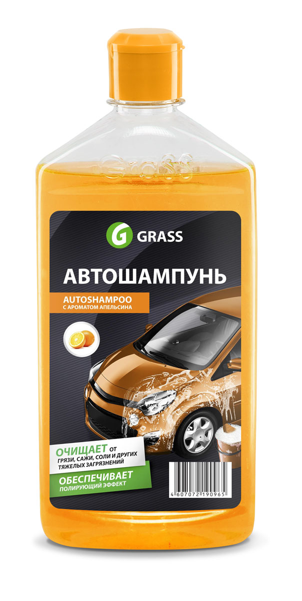Автошампунь Grass Universal, с ароматом апельсина, 500 мл111105-1 Автошампунь Grass Universal, с ароматом апельсина, 500 мл111105-1Автошампунь Grass Universal эффективно очищает въевшуюся грязь, сажу, масляные пятна, соль и другие эксплуатационные загрязнения. Обеспечивает полирующий эффект. Не оказывает раздражающего воздействия на кожу рук. Разводится водой из расчета 20-30 г на 10 л воды. Товар сертифицирован.