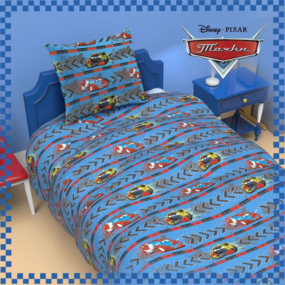 Disney Подушка Тачки 50 х 70 11531631153163 Disney Подушка Тачки 50 х 70 11531631153163Сказочные сны с любимыми героями Disney. Маленький любитель мультфильмов Disney будет в восторге от этого яркого одеяла ! Оно подарит крохе захватывающие сны и по-настоящему доброе утро.Почему?Потому что одеяло изготовлено в России на современном оборудовании, а при нанесении рисунка использовались только качественные европейские красители.Над дизайном работала команда настоящих мастеров своего дела: очаровательные персонажи мультфильмов, детально проработанная картинка, гармоничное сочетание цветов — всё это результат их кропотливой работы.В качестве наполнителя для изделия используется файбер — практичный, безопасный и мягкий материал. Именно поэтому одеяло:поддерживает комфортную температуру тела во время сна;не способствует появлению аллергии и раздражения;позволяет коже дышать и впитывает влагу;хорошо переносит многочисленные стирки, сохраняя первоначальную форму и внешний вид;Чехол выполнен из поплина — прочной, невероятно приятной на ощупь хлопковой ткани, которая хорошо поддаётся окрашиванию и также позволяет коже дышать.Состав:Чехол: хлопок 100 %, поплин 125 г/м?.Наполнитель: файбер 200 г/м?.Рекомендации по уходу за изделием: стирайте при температуре не выше 40 °C без использования отбеливателей. Сушите в горизонтальном положении.