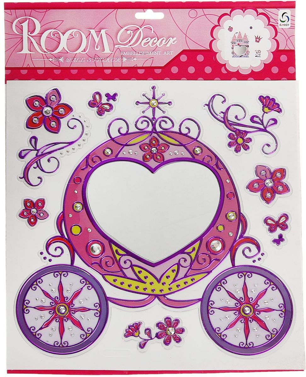 Room Decor Наклейка зеркальная Карета850081 Room Decor Наклейка зеркальная Карета850081Такая эффектная зеркальная наклейка не доставит особых хлопот с ее нанесением на поверхность. Её можно наклеить на стены в детской, спальной или прихожей, на скрап-изделие, предметы интерьера и многое другое.Стоит отметить, что это не просто обычная наклейка, ее поверхность создана из специального материала, который зрительно расширяет всю композицию. Благодаря этому она становится светлей и переливается в лучах света.Разработайте собственный стиль в дизайне любой комнаты!