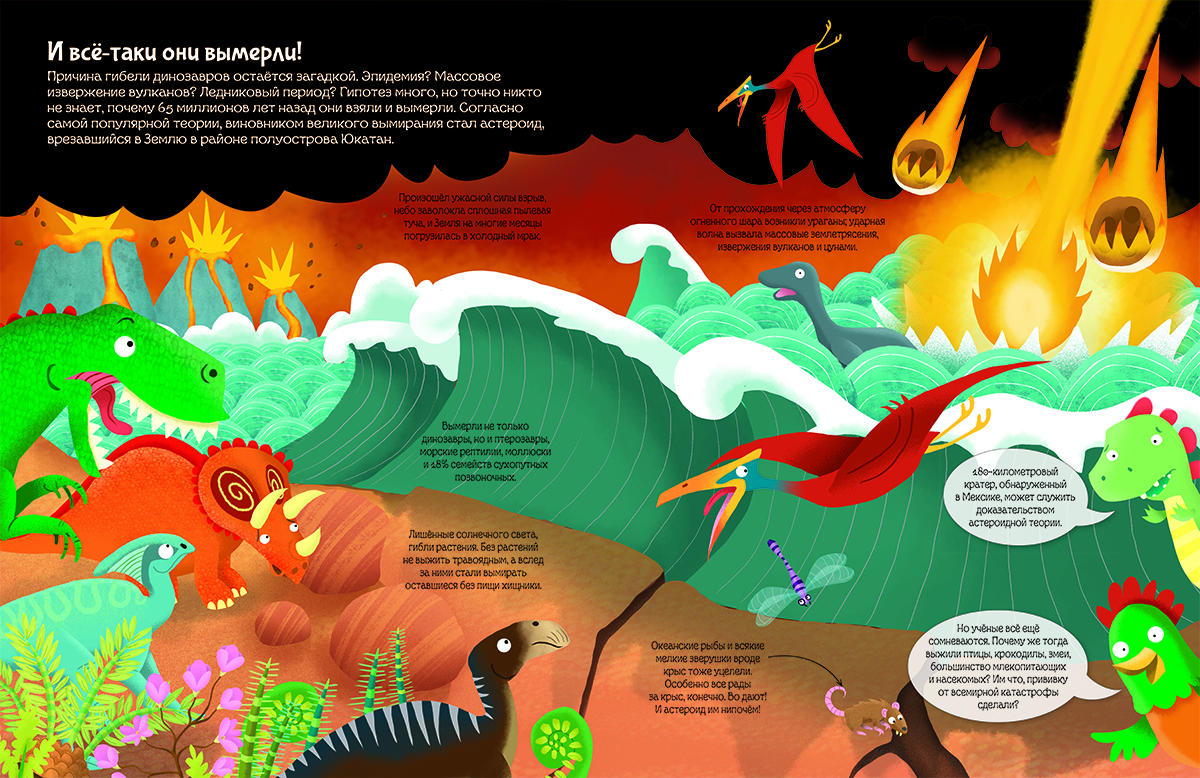 История динозавров читать с картинками