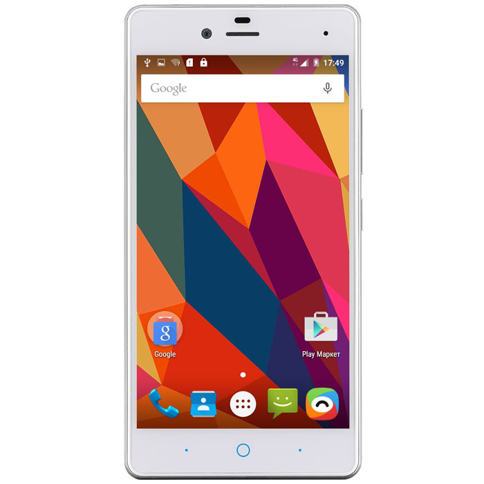 ZTE Blade A476, WhiteZTE BLADE A476 WHITE ZTE Blade A476, WhiteZTE BLADE A476 WHITEСмартфон ZTE Blade A476 отличается привлекательным дизайном в сочетании с современным функционалом, необходимым каждому продвинутомупользователю.Четрырехъядерный процессор MidiaTek MT6735P и 2 ГБ оперативной памяти обеспечивают скорость в обработке повседневных задач и плавную работу приложений.Основная камера имеет разрешение 8 Мпикс и оснащена двухцветной вспышкой, что позволит вам делать качественные снимки даже при низком освещении, сохраняя при этом естественный баланс цветов.Наличие в смартфоне технологии 4G LTE значительно увеличивает скорость и качество мобильного интернета, позволяя всегда оставаться онлайн и комфортно взаимодействовать с интернет-ресурсами.С качественным 5-дюймовым HD-дисплеем и поддержкой технологии IPS просмотр видео и фотографий, чтение и интернет-серф всегда будет красочным и комфортным - широкие углы обзора, насыщенные цвета и четкая картинка.Управление смартфона осуществляется на базе операционной системы Android 5.1, которая комфортна и интуитивно доступна каждому современному пользователю, а также обеспечивает стабильную работу любых доступных приложений.Телефон сертифицирован EAC и имеет русифицированный интерфейс меню и Руководство пользователя.