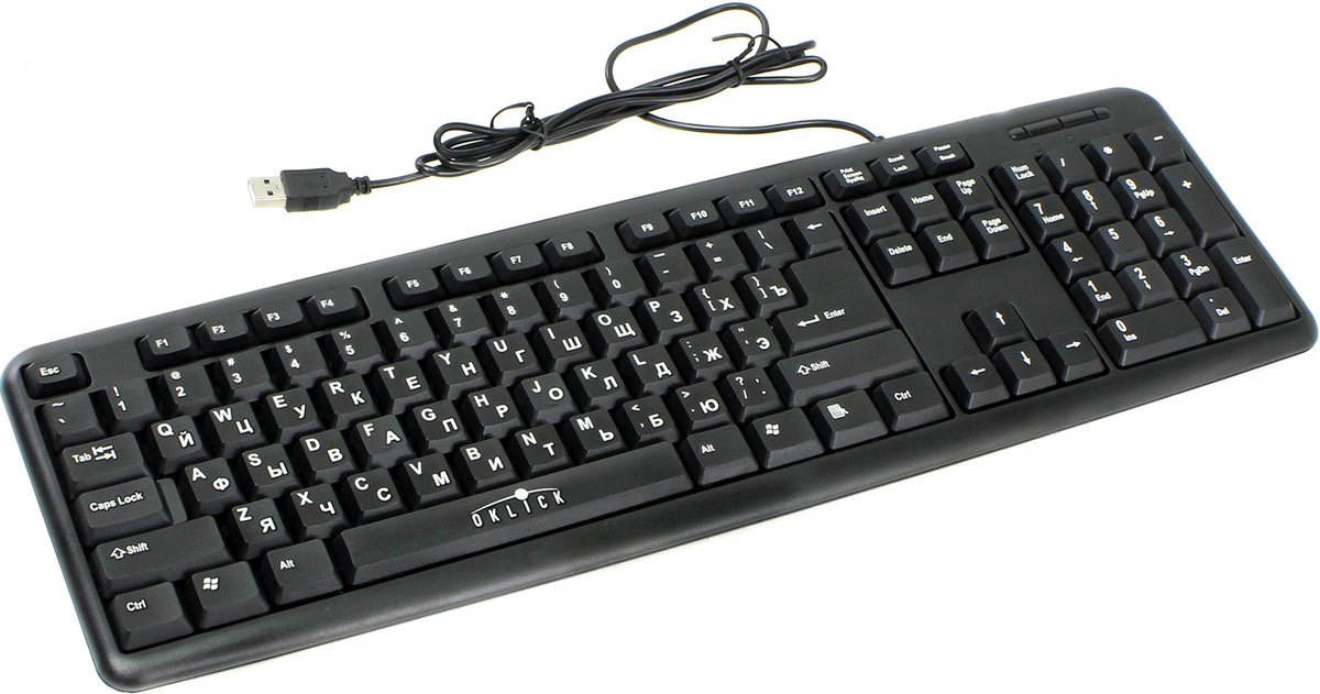 Oklick 180M, Black клавиатура USB