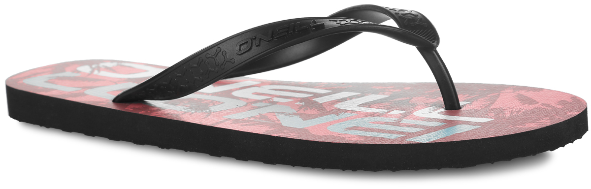 Сланцы мужские ONeill Ftm Profile Pattern, цвет: коралловый, черный, бирюзовый, белый. 604532-3900. Размер 39 (38)604532-3900 Сланцы мужские ONeill Ftm Profile Pattern, цвет: коралловый, черный, бирюзовый, белый. 604532-3900. Размер 39 (38)604532-3900Стильные сланцы от ONeill придутся вам по душе. Верх модели выполнен из ПВХ, оформлен оригинальным тиснением и названием бренда. Ремешки с перемычкой гарантируют надежную фиксацию изделия на ноге. Верхняя часть подошвы декорирована ярким принтом. Рифление на верхней поверхности подошвы предотвращает выскальзывание ноги. Рельефное основание подошвы обеспечивает уверенное сцепление с любой поверхностью. Удобные сланцы прекрасно подойдут для похода в бассейн или на пляж.