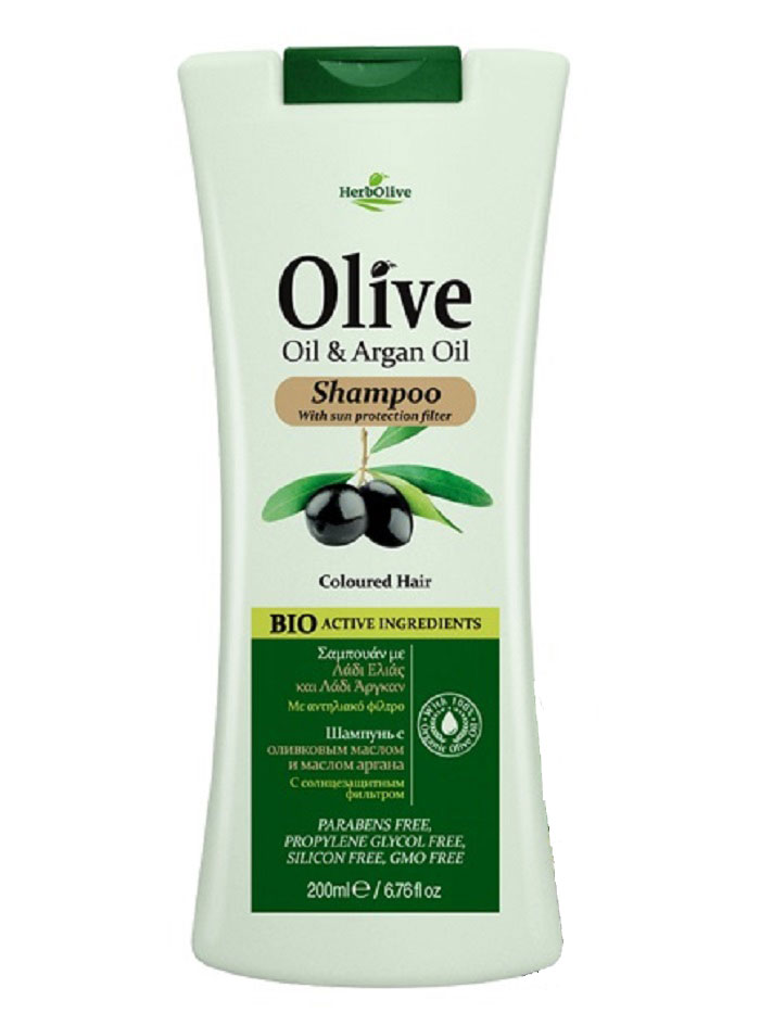 HerbOlive Шампунь для окрашенных волос с маслом арганы, 200 мл5200310402470 HerbOlive Шампунь для окрашенных волос с маслом арганы, 200 мл5200310402470Шампунь для волос с маслом арганы. Мягко очищает волосы. Содержит органическое оливковое масло, масло Арганы, витамины А и Е. Пантенол и антиоксиданты, увляжняют и восстанавливают волосы. Уникальное сочетание ингредиентов помогает защитить волосы и придает окрашенным волосам сияющий блеск. Косметика произведена в Греции на основе органического сырья, НЕ СОДЕРЖИТ минеральные масла, вазелин, пропиленгликоль, парабены, генетически модифицированные продукты (ГМО)