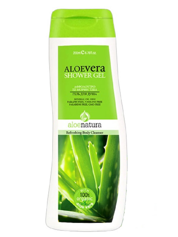 AloeNatura Гель для душа 200 мл5200310403095 AloeNatura Гель для душа 200 мл5200310403095Гель для душа глубоко очищает, тонизирует, увлажняет и освежает. Бережно заботится о коже, придавая ей естественную свежесть и восстанавливая влажность.В составе: оливковое масло, экстракт органического алоэ, провитамин В5.Косметика произведена в Греции на основе органического сырья, НЕ СОДЕРЖИТ минеральные масла, вазелин, пропиленгликоль, парабены, генетически модифицированные продукты (ГМО)