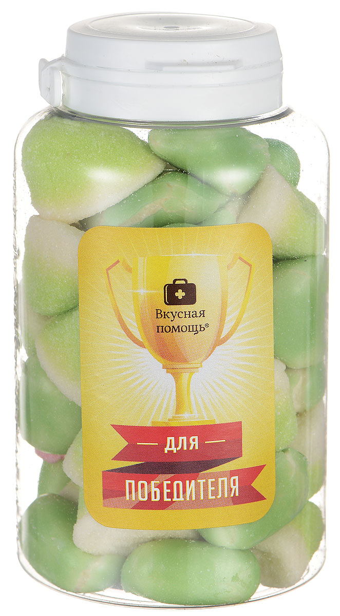 Вкусная помощь Для победителя жевательные конфеты, 170 гУТ-00000733 Вкусная помощь Для победителя жевательные конфеты, 170 гУТ-00000733А вы знаете, что нужно, чтобы стать настоящим победителем?- в Вануату, например, обвязавшись веревкой спрыгнуть с 30-метровой башни, коснувшись головой земли в процессе; - в Эфиопии - трижды пробежать по спинам стада быков в чем мать родила; - в Амазонии - провести незабываемые 10 минут, опустив руку в перчатку с разъяренными тропическими муравьями; - в Кении - принять участие в охоте на льва, вооружившись деревянным щитом и короткой дубинкой; - в Папуа Новой Гвинее - пройти обряд шрамирования бамбуковыми осколками, который делает кожу, похожую на шкуру аллигатора. А есть люди, которым не нужно ничего доказывать, и эта баночка для них. Внутри баночки - вкусный жевательный мармелад Зеленый микс.