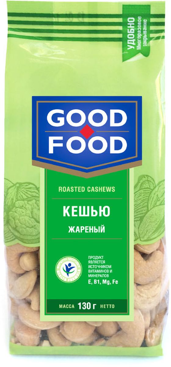 все цены на Good Food кешью жареный, 130 г онлайн