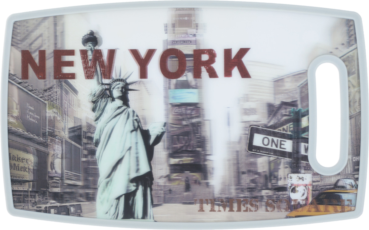 Доска разделелочная 3D Mayer & Boch New-York, 37 х 23 см24760 Доска разделелочная 3D Mayer & Boch New-York, 37 х 23 см24760Разделочная доска 3D Mayer & Boch New-York, выполненная из высококачественного полипропилена и древесных волокон, станет незаменимым аксессуаром на вашей кухне. Одна сторона доски декорирована 3Dизображением Нью-Йорка, другая сторона белого цвета. Антибактериальное покрытие защищает от плесени, грибков и неприятных запахов. Изделие отлично подходит для приготовления и измельчения пищи, а также для сервировки стола. Такая доска прекрасно впишется в интерьер любой кухни и прослужит вам долгие годы.