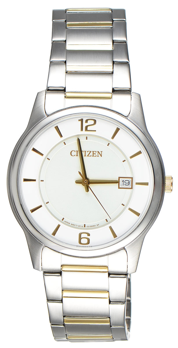 Часы наручные мужские Citizen, цвет: белый, стальной. BD0024-53A